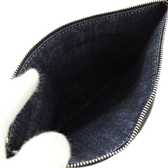 Prada PRADA Bag Women's Tote Shoulder 2way Denim Leather Navy Black 1BG244 - Picture 7 of 13